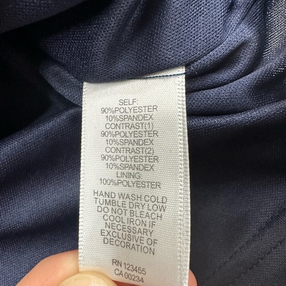 Design Lab Lord & Taylor Women’s Dress Blue Stitch Design Size XS - Picture 8 of 8